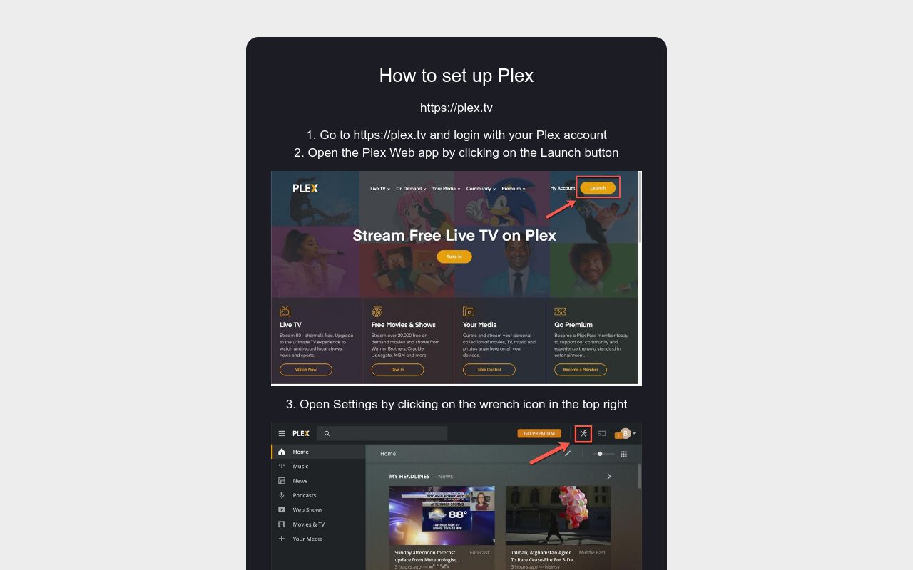 PlexSetup